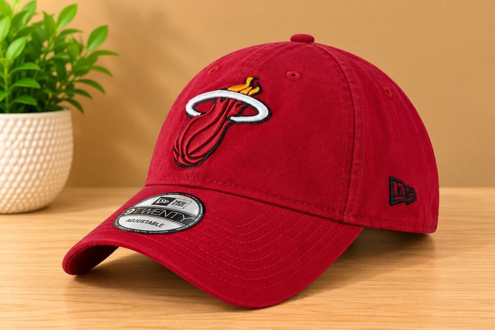 NWT Miami Heat Men's NBA Core Classic 9TWENTY Adjustable Cap Red OSFA(one size )